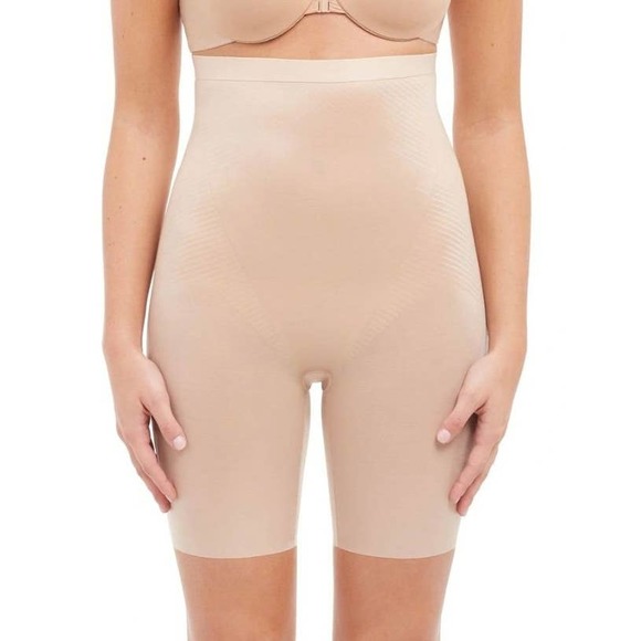Spanx Women's Shapewear Thinstincts High Waisted Mid Thigh Shaping Short Size M - Picture 1 of 5